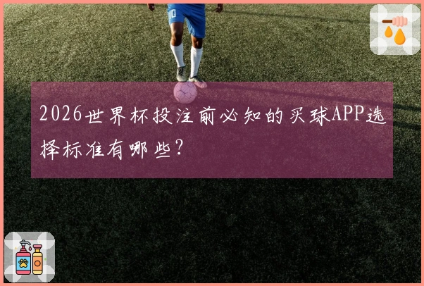 2026世界杯投注前必知的买球APP选择标准有哪些?